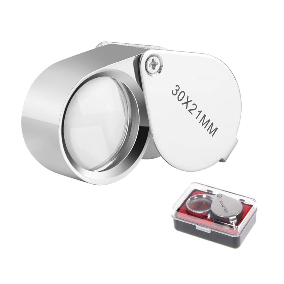 Pocket Jewelry Loupe 30x 21mm Jewelers Eye Magnifying Glass