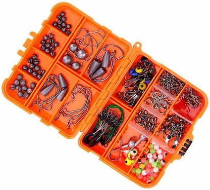 257 pcs / set Complete Fishing Kit with Hooks Sinkers Lures for Carp Ice Winter