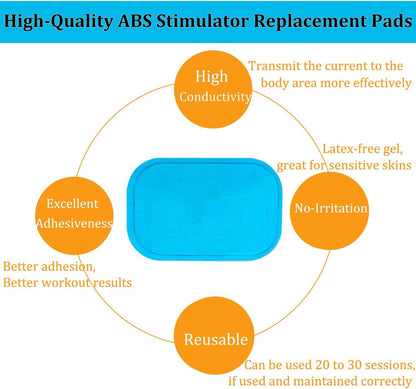 2 PCS Abdominal Gel Pads For Muscle Stimulation