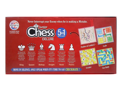 5 in 1 Chess Junior Deluxe Board Game for Kids