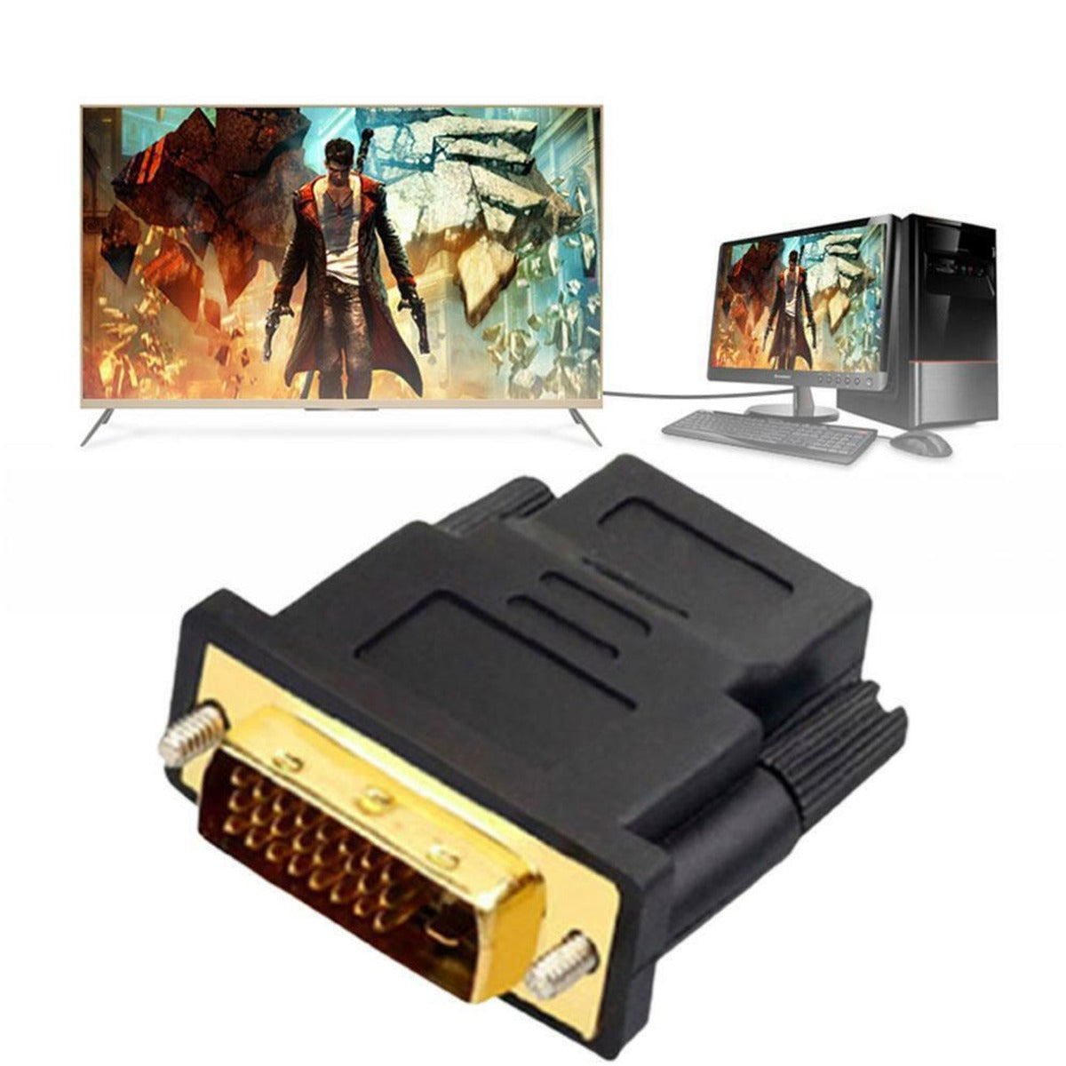 HDTV Female to DVI 24+1 Male Adapter