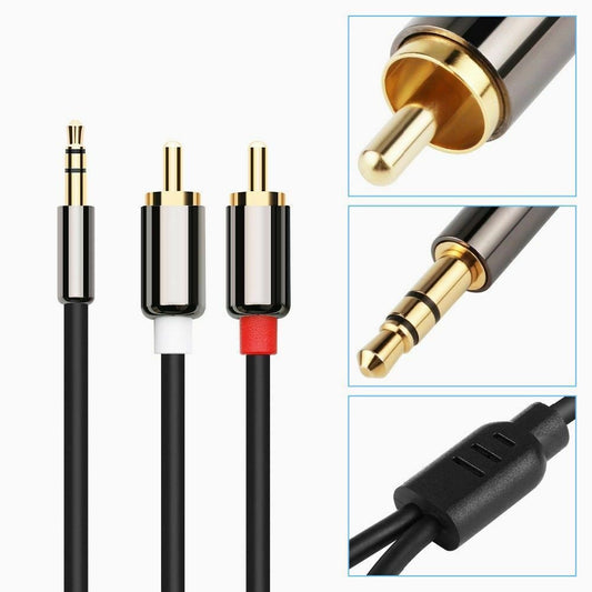 2 AV to 3.5 mm AUX Cable - 1 Meter
