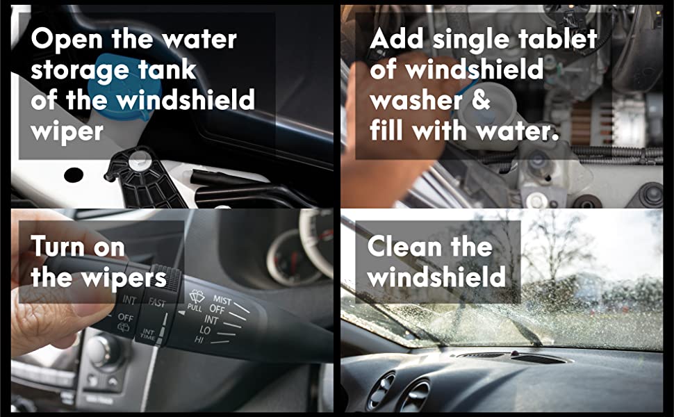 Windshield Cleaner Tablets 40Pcs