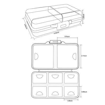 Travel Pill Organizer Medicine Box