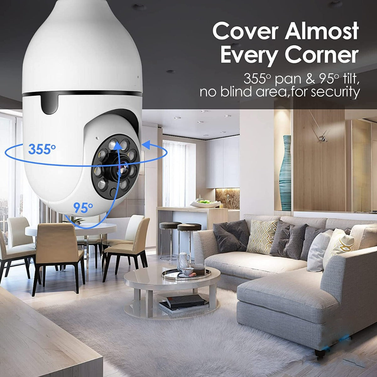 1080P Wireless Wi-Fi Light Bulb Security Camera