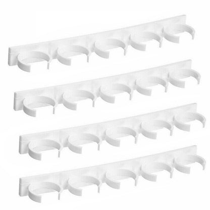 Adhesive Spice Jar Clip Strips, Wall Mounted 4 Pack