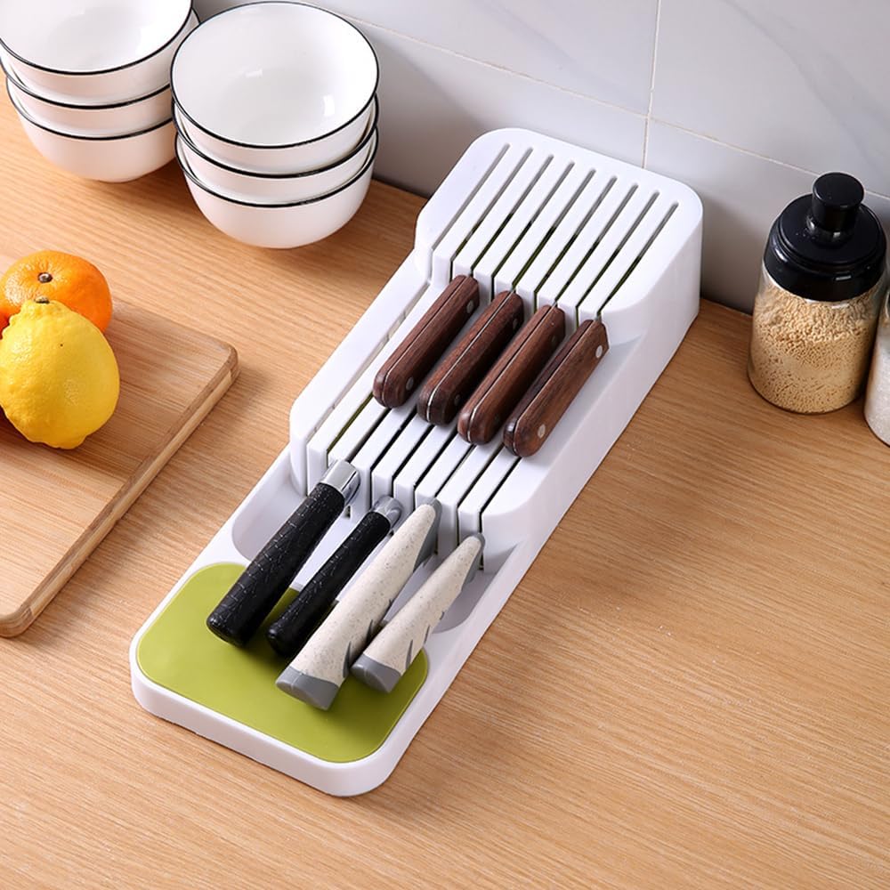 In-Drawer Knife Storage Organizer Box, 2 Tier