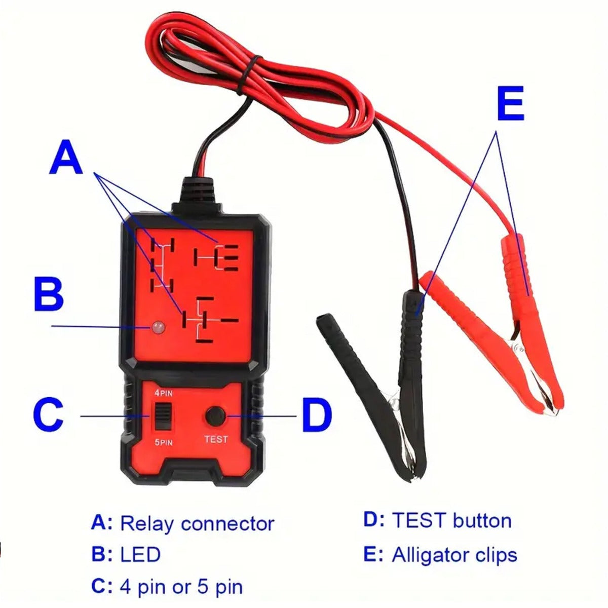 Auto Car Automotive Relay Tester
