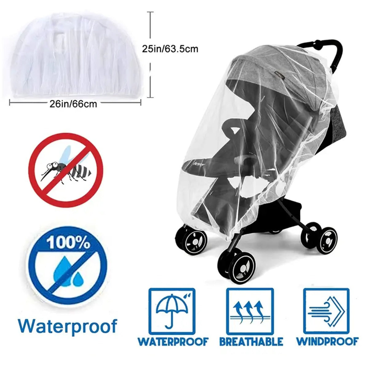 1pc Plus Stroller Mosquito Net