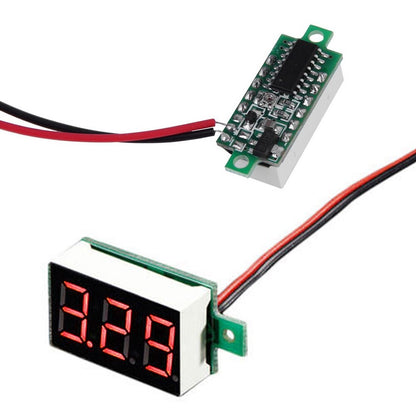 Mini Digital Voltmeter DC 2.5-30V 0.28 Inch LED Display 3-Wire Voltage Tester Meter