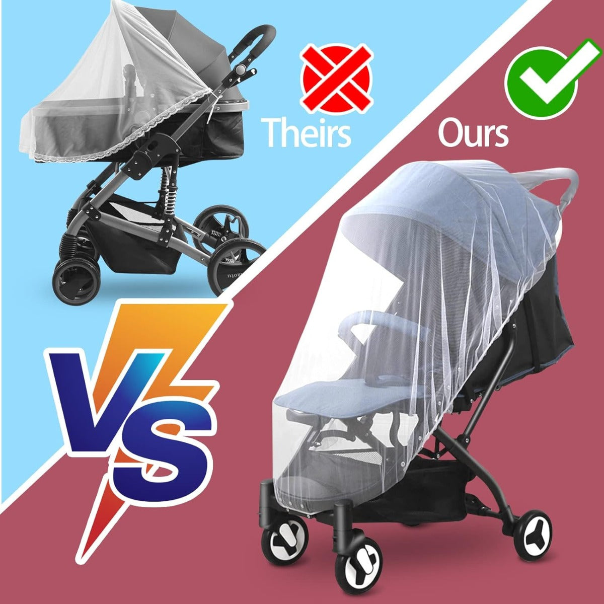 1pc Plus Stroller Mosquito Net