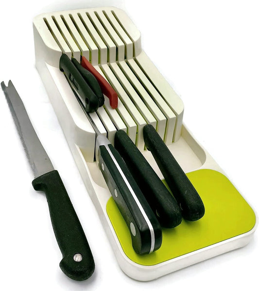 In-Drawer Knife Storage Organizer Box, 2 Tier