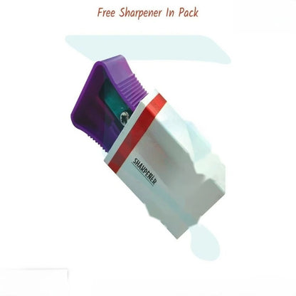 Flora Classic Dark Smooth Pencils with Free Sharpener and Scale
