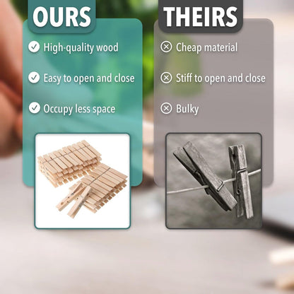 Wooden Clothes pins - 50pcs/pack