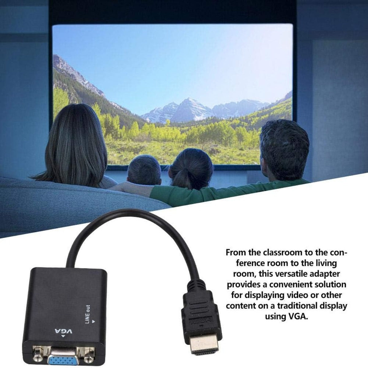 Mini HDTV to VGA Converter Adapter