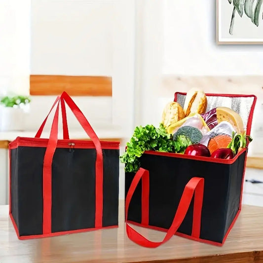Portable Insulated Lunch Bag with Aluminum Foil Lining