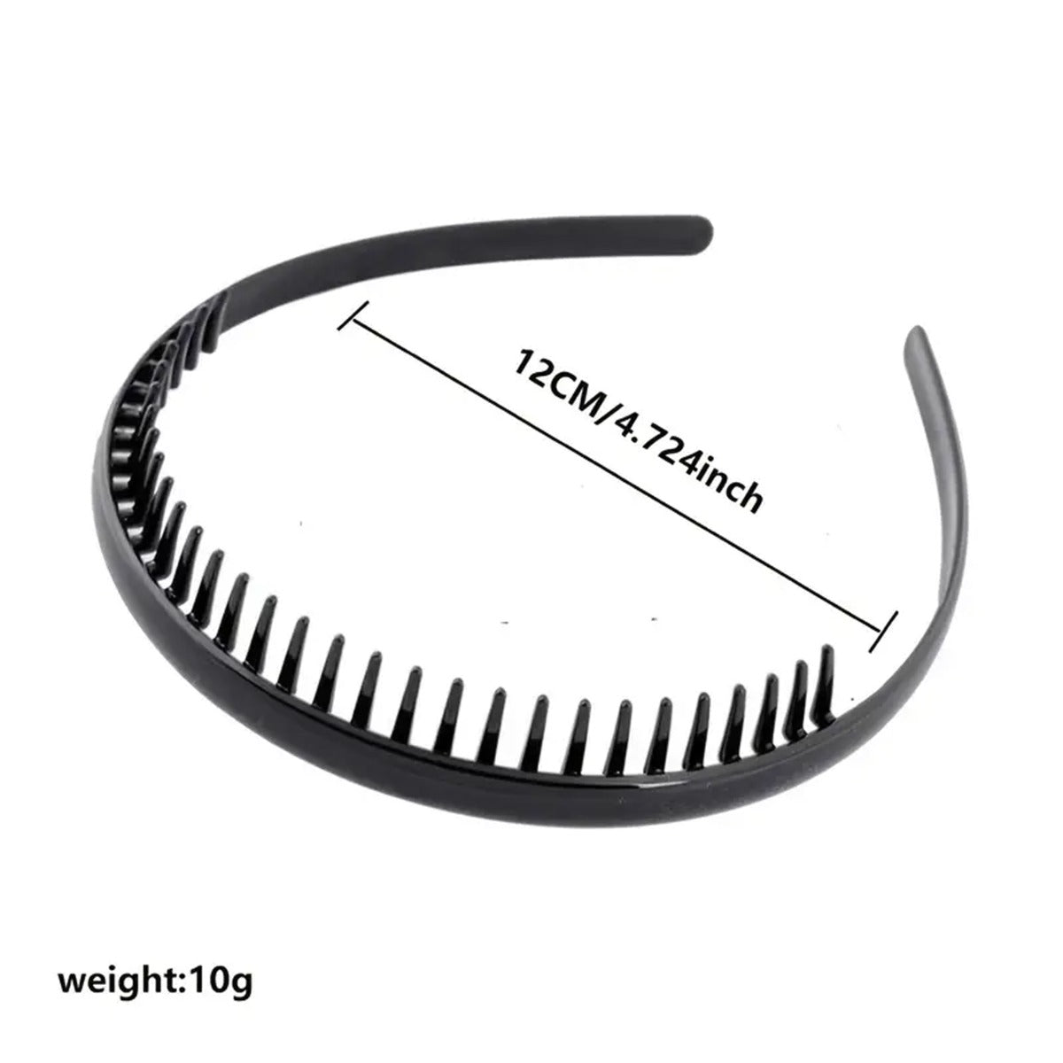 Non Slip Plastic Headbands With Teeth Comb Skinny Hair Bands