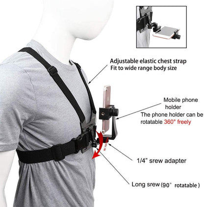 Chest Mount Strap Cell Phone Holder
