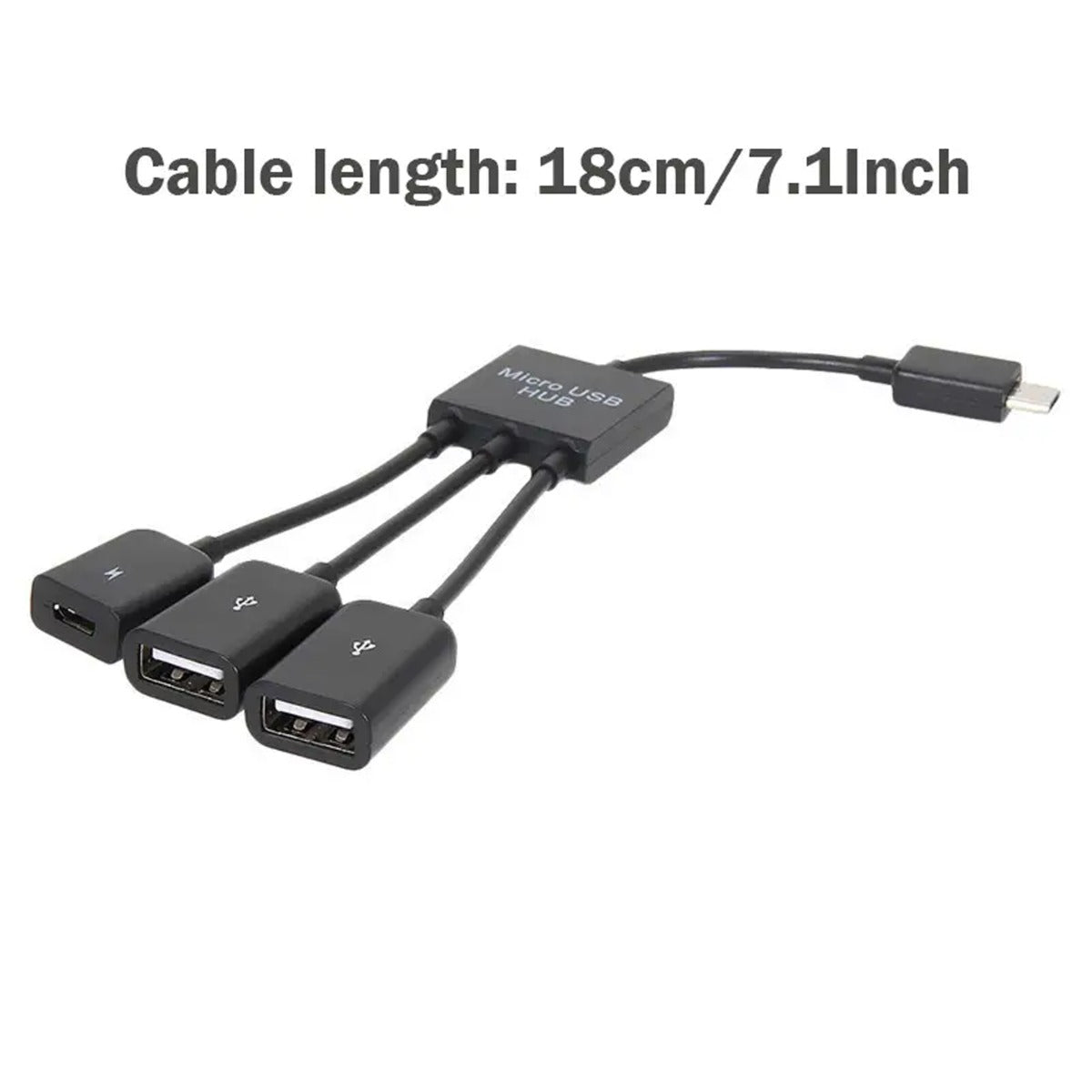 3 in 1 Micro USB OTG Hub Adapter 2 USB Port