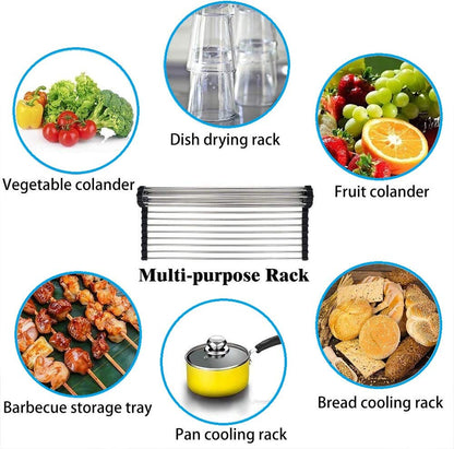 Roll-Up Dish Drainer Rack Kitchen Sink