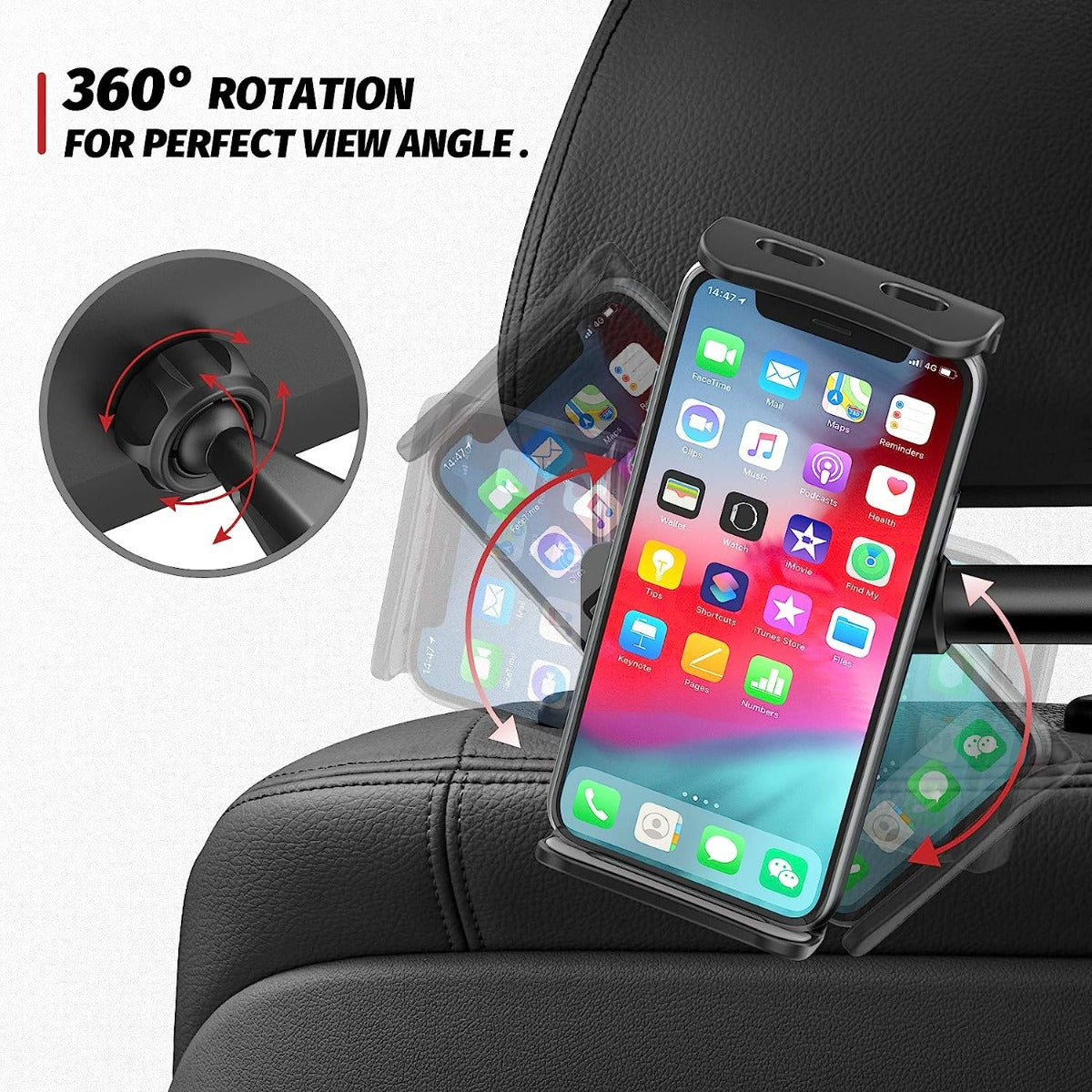 Car Phone Tablet Holder-Black