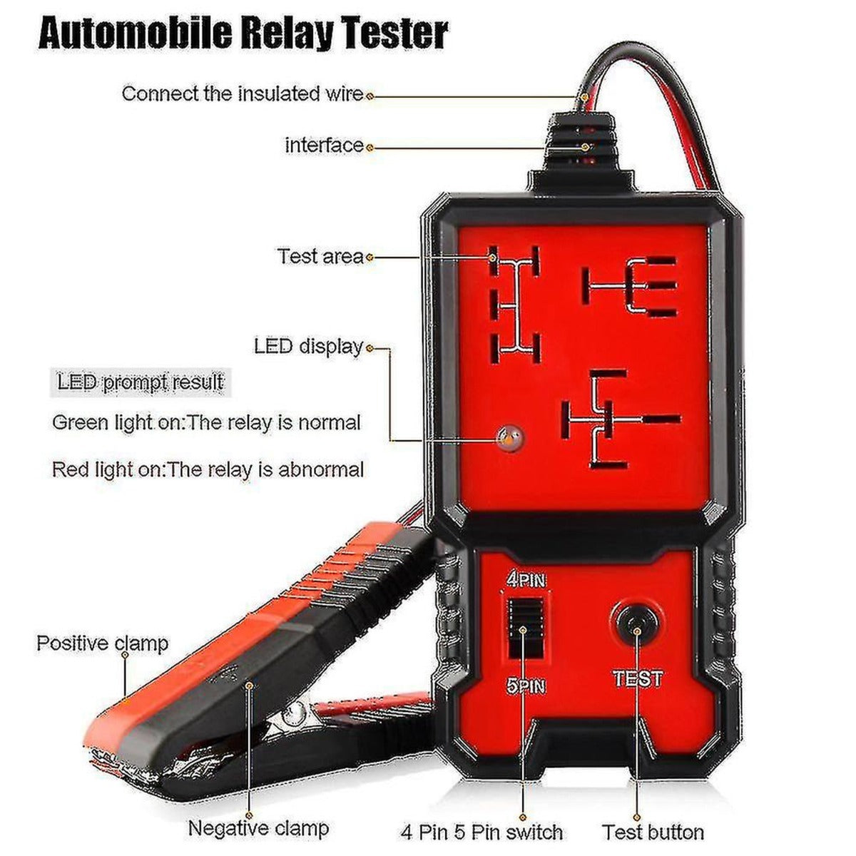 Auto Car Automotive Relay Tester