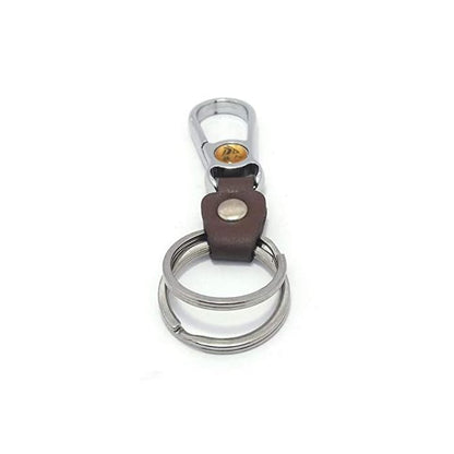 1pc Genuine Leather Car Keychain