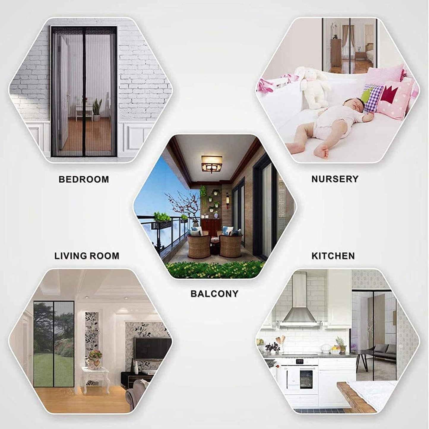 Magnetic Door Mesh Net