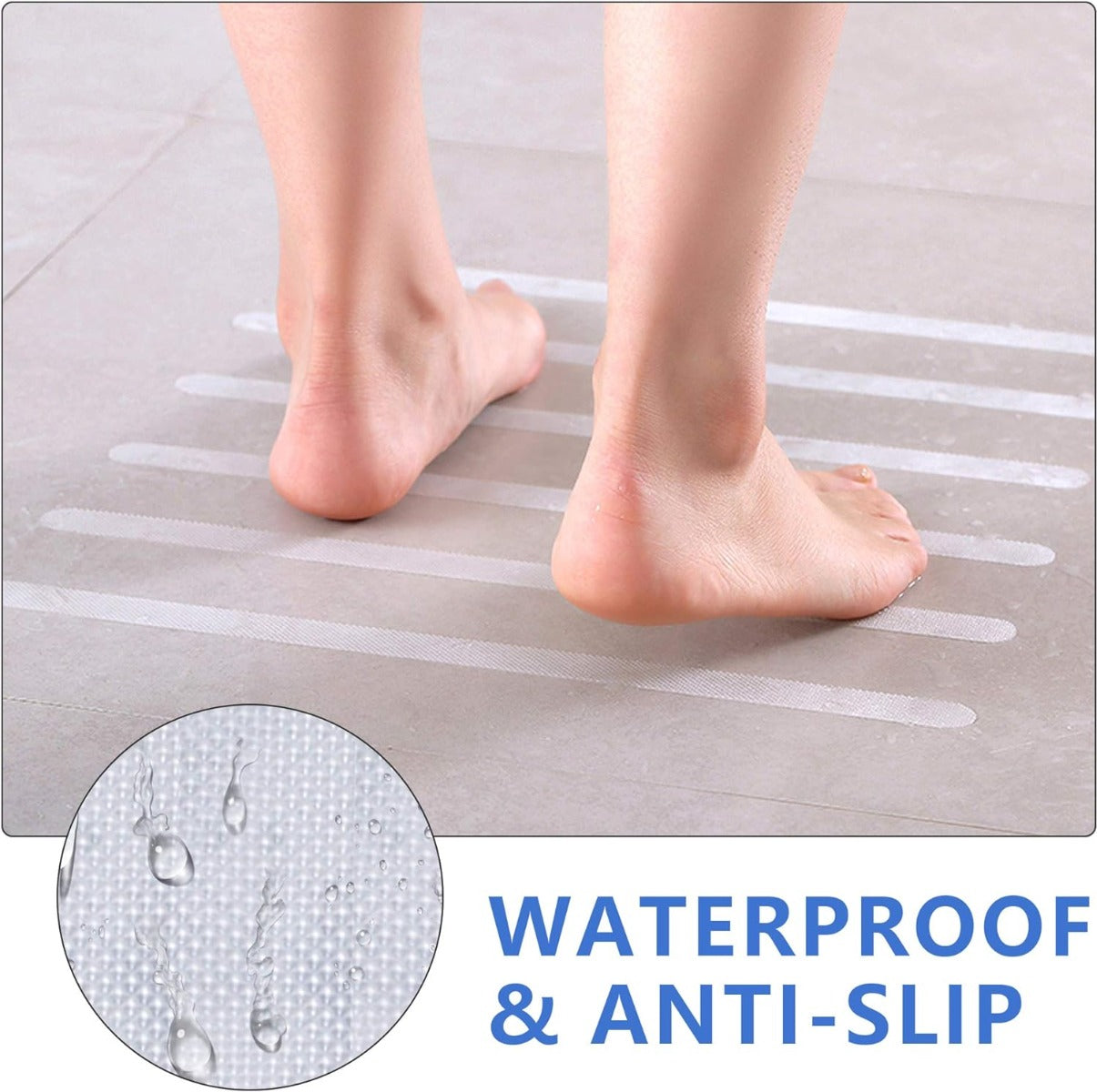 24Pcs Bath Tub Shower Stickers Anti Slip Grip Strips