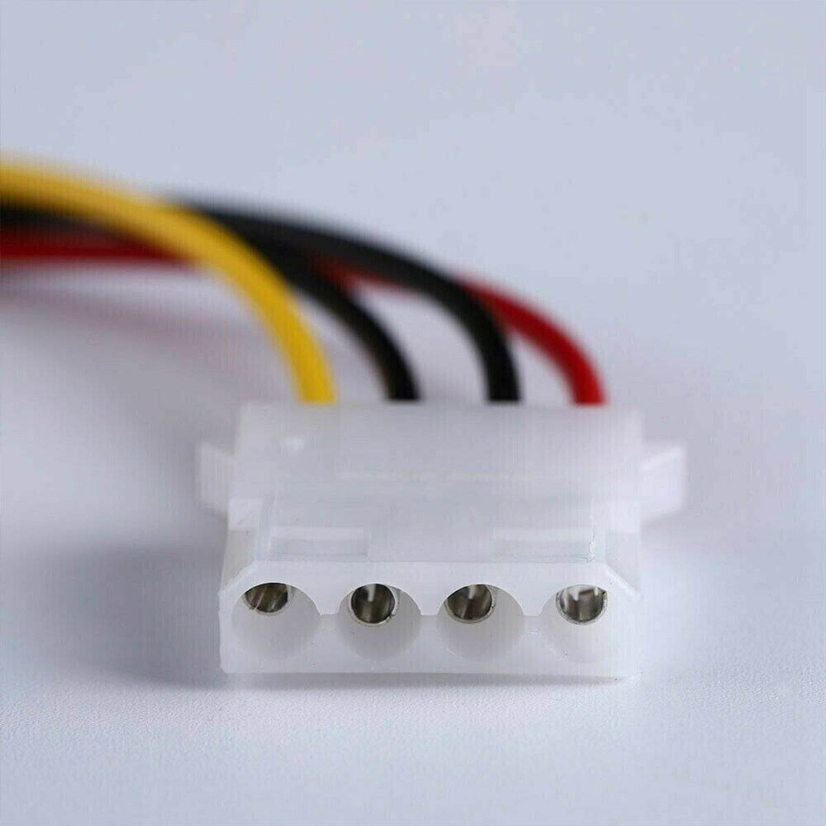 6" 4-pin Molex Female to 15-pin SATA Male Power Cable
