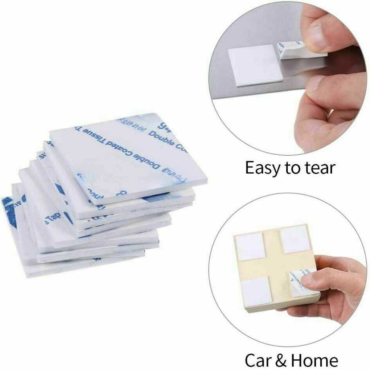Double Sided Foam Mounting Tape Squares, 60 Pcs
