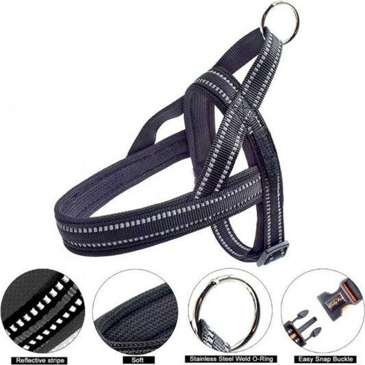 KH-006 chest back belt -Black-Extra Small