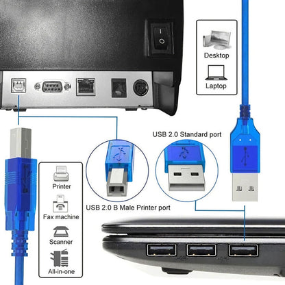 USB PRINTER CABLE 6FT 2.0 CORD