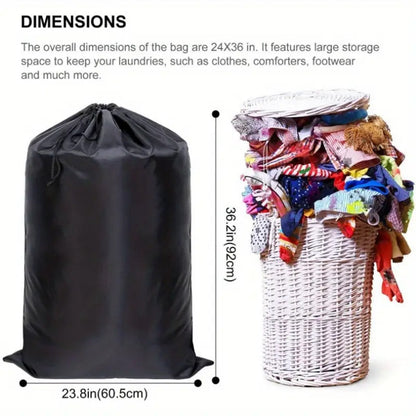 Large Waterproof Polyester Backpack Laundry Bag - Perfect for Camping and Travel Storage!