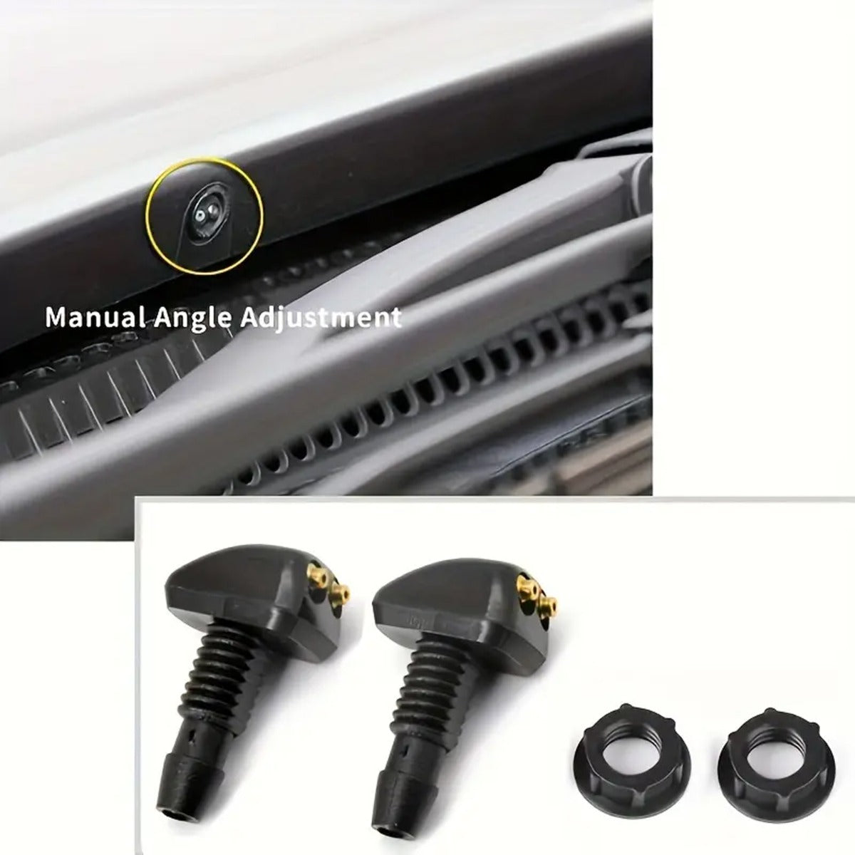 Windshield Wiper System With 4pcs Car Replacement Nozzles