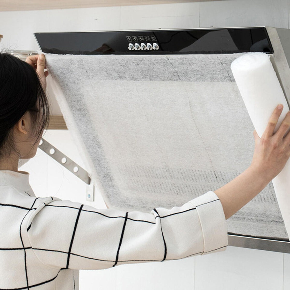 Self-cleaning Kitchen Range Hood Filter Screen Oil Suction Paper Anti Oil Stain Cotton Film Household