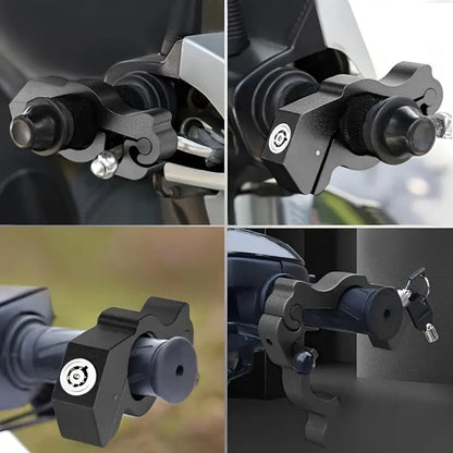 1 Set - Bicycle And Motorbike Handlebar Lock With 2 Keys