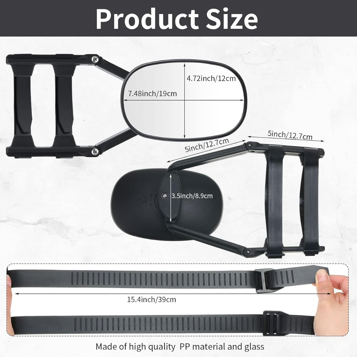 Universal Clip-on Towing Mirrors Extension