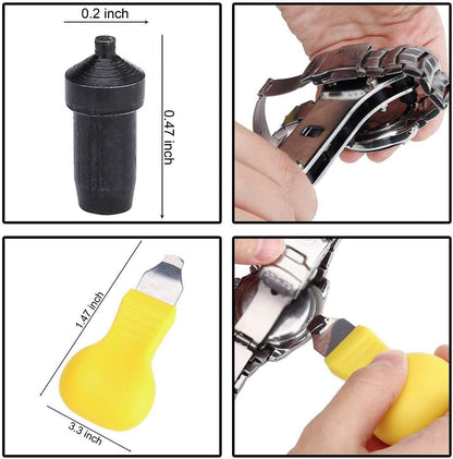 Watch Repair Tool Set, Case Opener Spring Bar Strap Link With Carrying Pouch