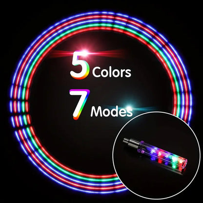 2Pcs Bike Car LED Bike Wheel Tire Valve