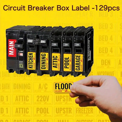 129 Circuit Breaker Box Labels