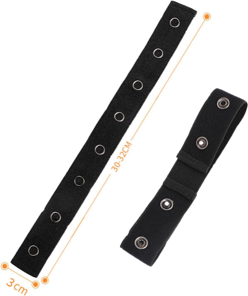 Elastic Stretch Waist Belt Jeans Pants Waist Extenders Adjustable Button