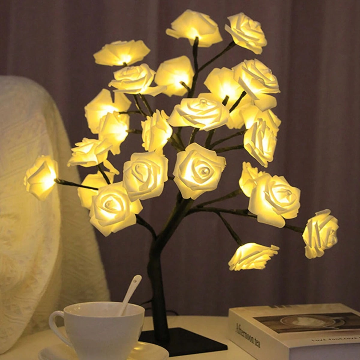 24 Rose LED Tree Desk Lamp