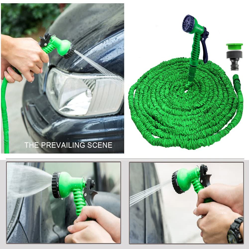 Garden Flexible Hose Pipe 7 Sprayer 50FT