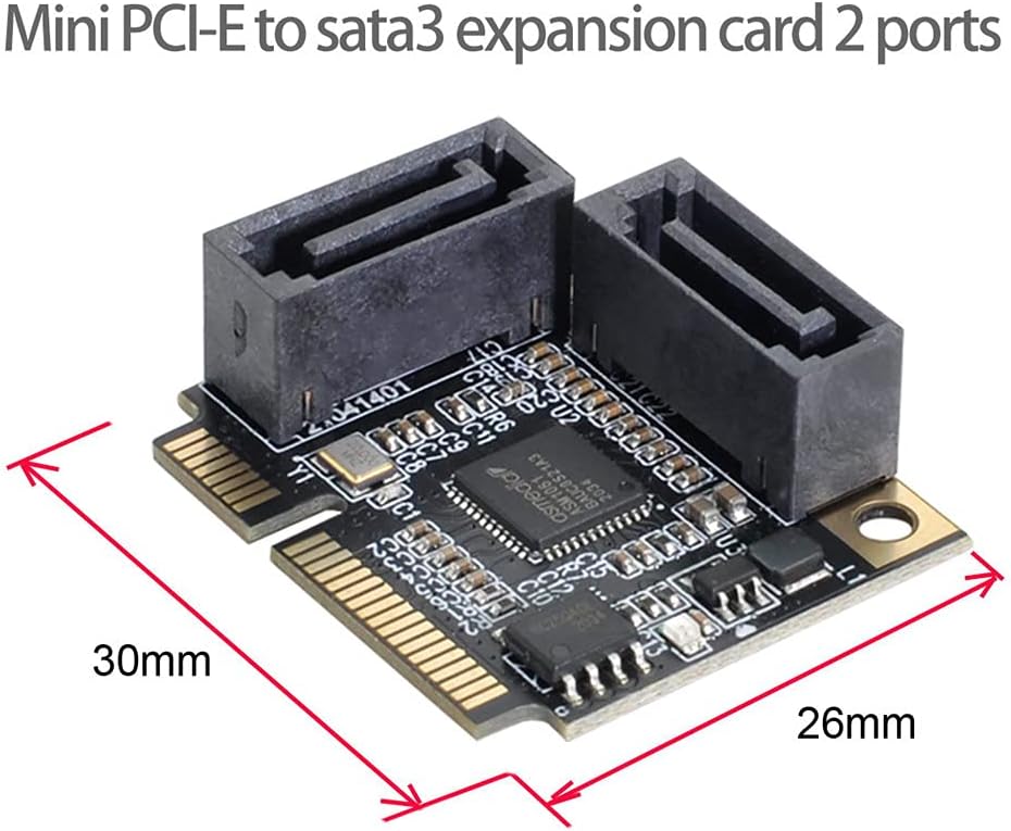 ASM1061 Mini PCIE To SATA3.0 Expansion Cards Adapter Converter Controller