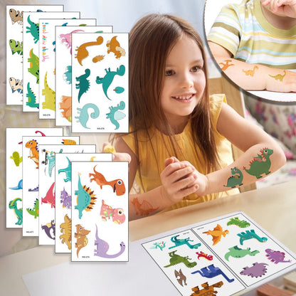 20 Sheets Dinosaur Washable Temporary Stickers