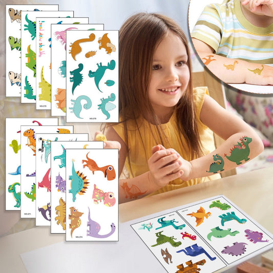 20 Sheets Dinosaur Washable Temporary Stickers