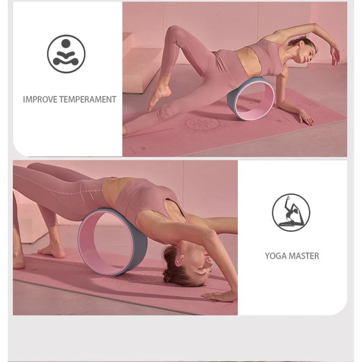 1pc Double Colors Yoga Wheel For Back Bending