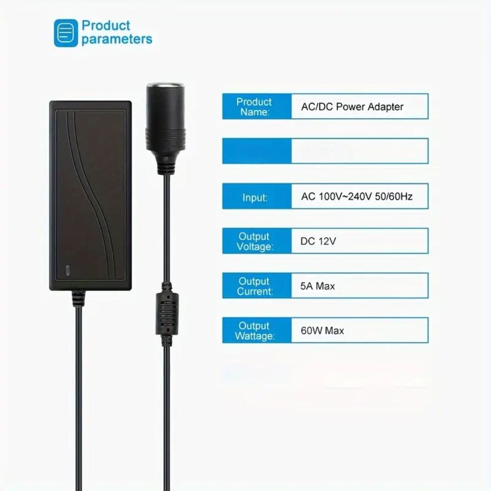 60W DC Car Converter Cigarette Lighter Socket