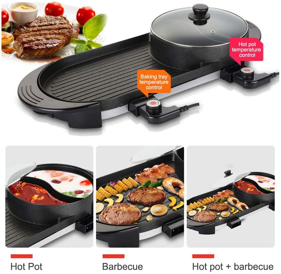 Electric Grill with hot pot